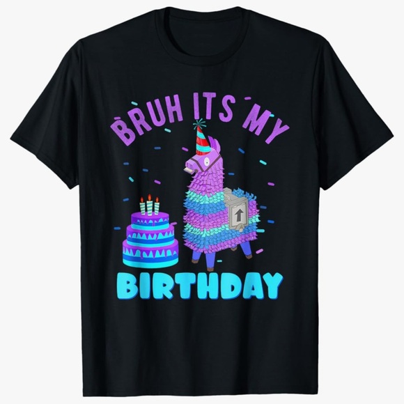Other - Black T-Shirt with Colorful Birthday Design